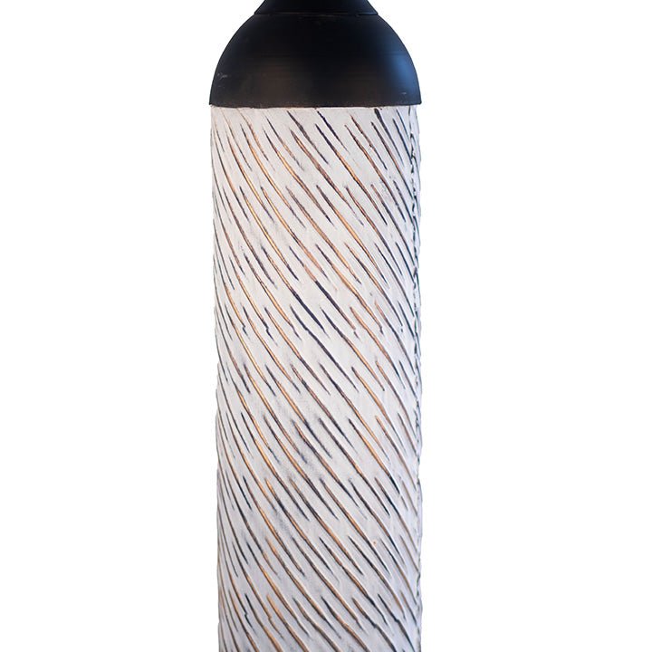 Kezevel Metal Tall Floor Vase - Big Vase Black White with Golden Streaks Long Vases for Living Room Corner, Home Decor, Foyer