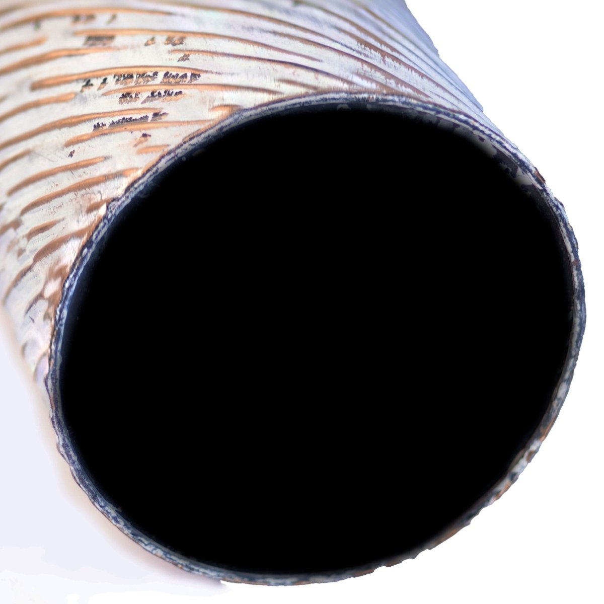 Kezevel Metal Tall Floor Vase - Big Vase Black White with Golden Streaks Long Vases for Living Room Corner, Home Decor, Foyer