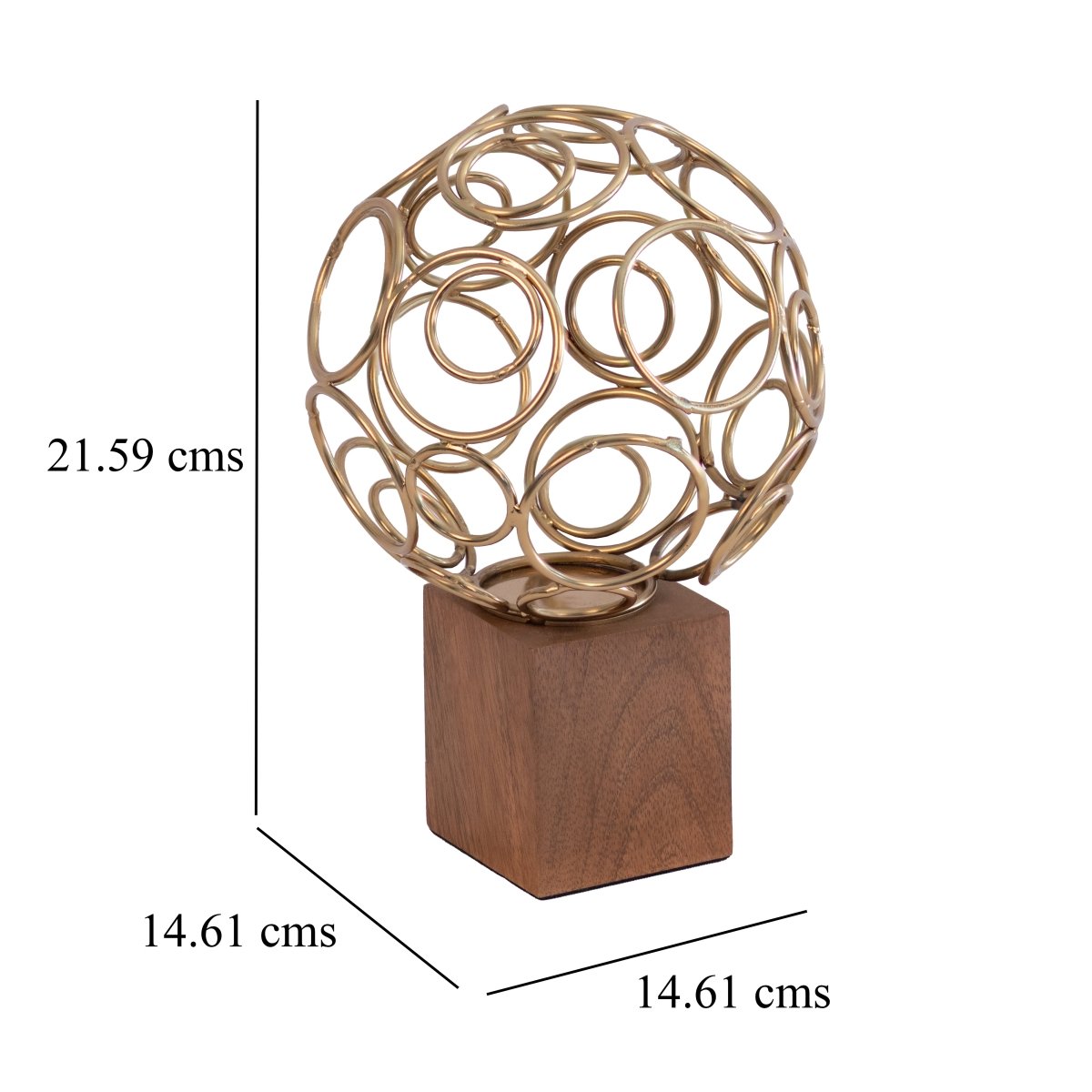 Kezevel Wooden Candle Stand - Antique Distressed Handcrafted Ivory Blue Green Candle Holders Home Decor, Pillar Candle Holder