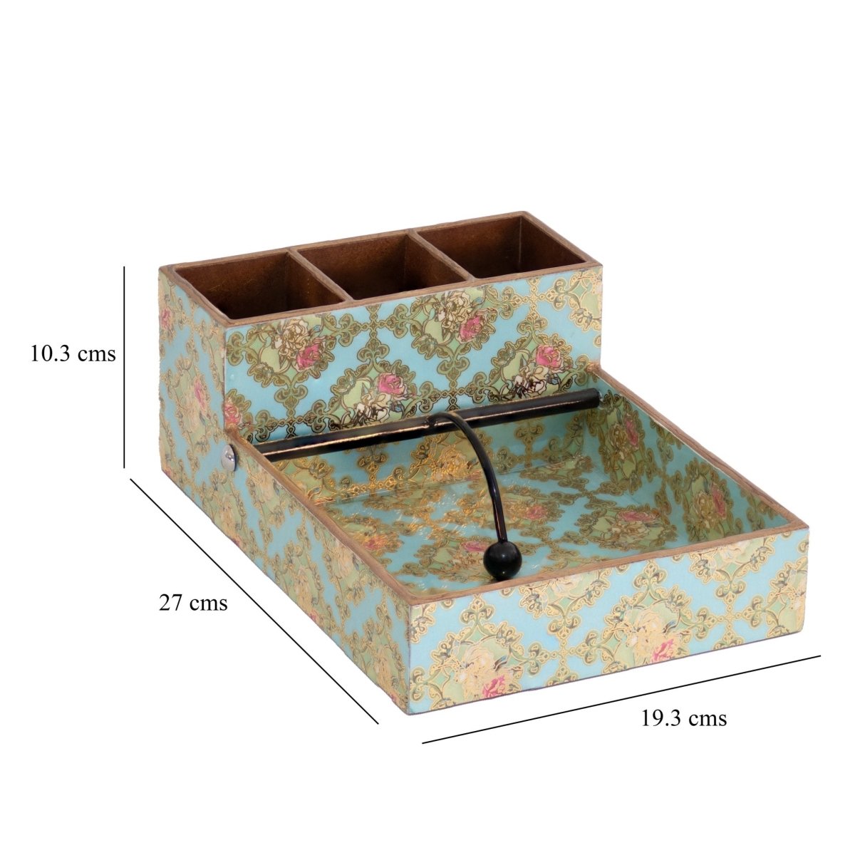 Kezevel Wooden Napkin cum Cutlery Holder - Napkin Cutlery Organizer for Dining Table for Forks, Knives, Spoons, Napkin