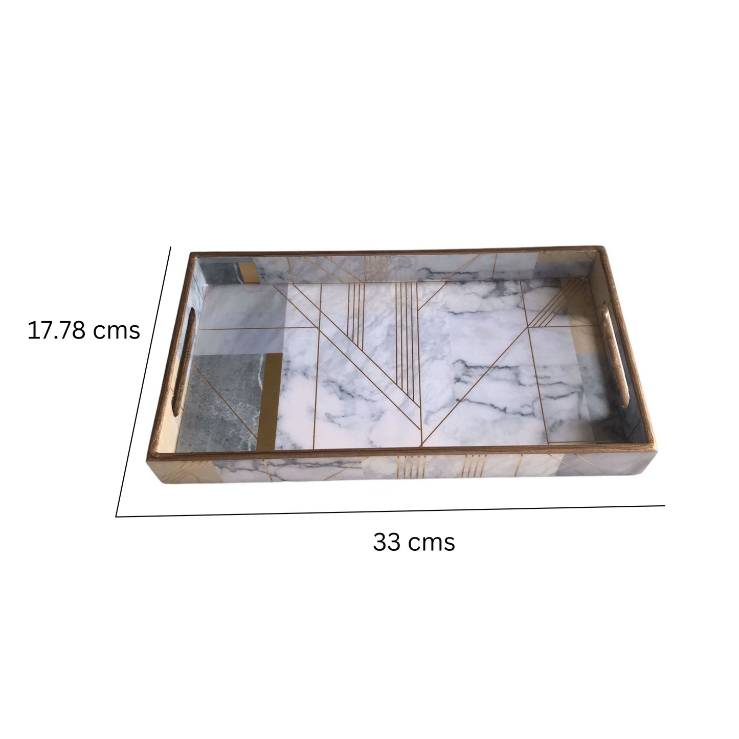 Kezevel Wooden Decorative Tray - Designer Tray for Table Decor, Tray for Home Decor, Serving Tray, Small, Medium and Large