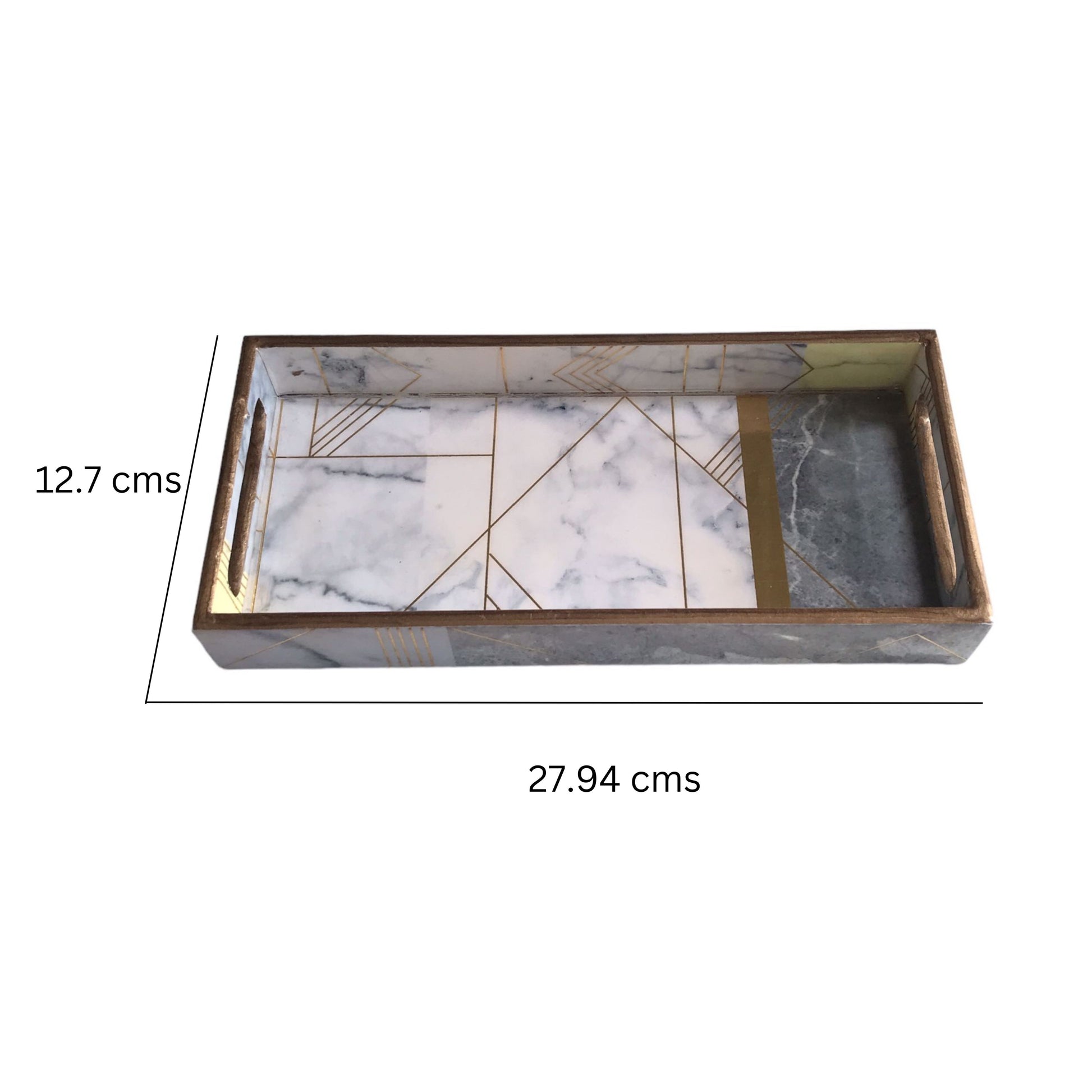 Kezevel Wooden Decorative Tray - Designer Tray for Table Decor, Tray for Home Decor, Serving Tray, Small, Medium and Large