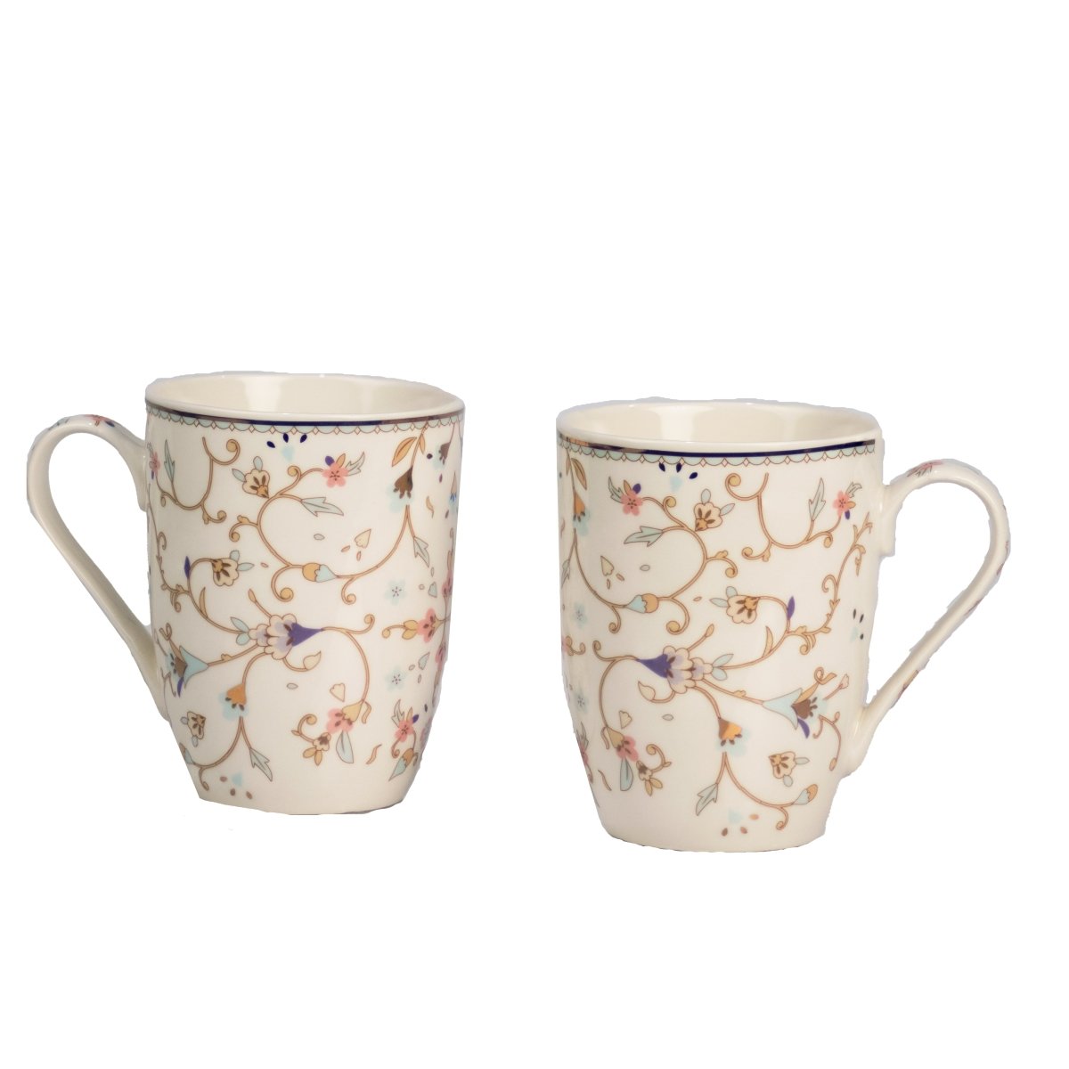 Kezevel Bone China Large Mugs- Gold Plated - Set of 2 - Kezevel