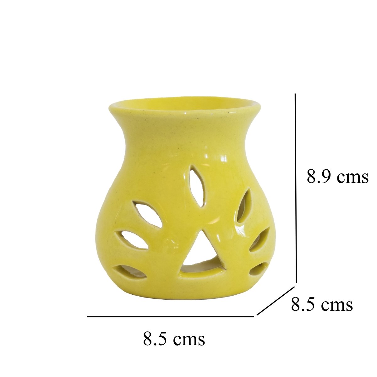 Kezevel Ceramic Tealight Candle Aroma Burner - Set of 2 Handcrafted Aroma Diffuser with Tealight Candle for Home Decoration