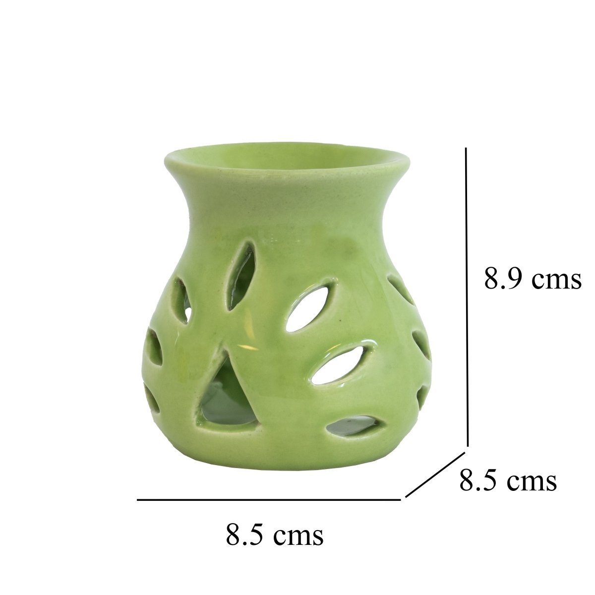 Kezevel Ceramic Tealight Candle Aroma Burner - Set of 2 Handcrafted Aroma Diffuser with Tealight Candle for Home Decoration