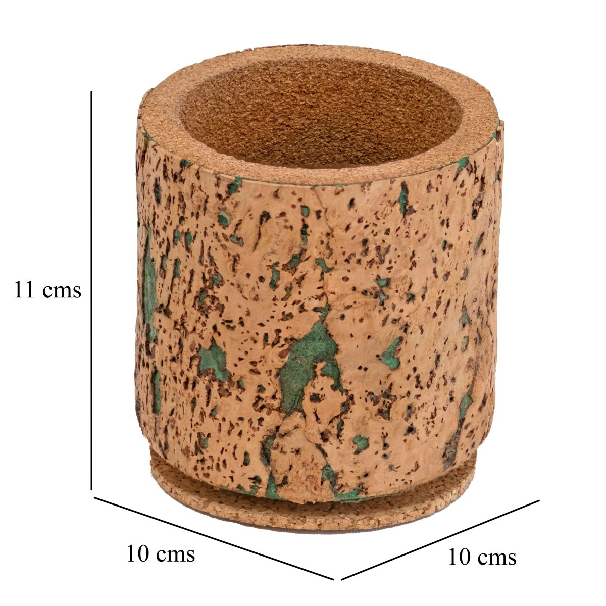 Kezevel Cork Decorative Planter - Natural Cork Brown Cylindrical Indoor Planters for Home Decor, Table Decor, Flower Pot