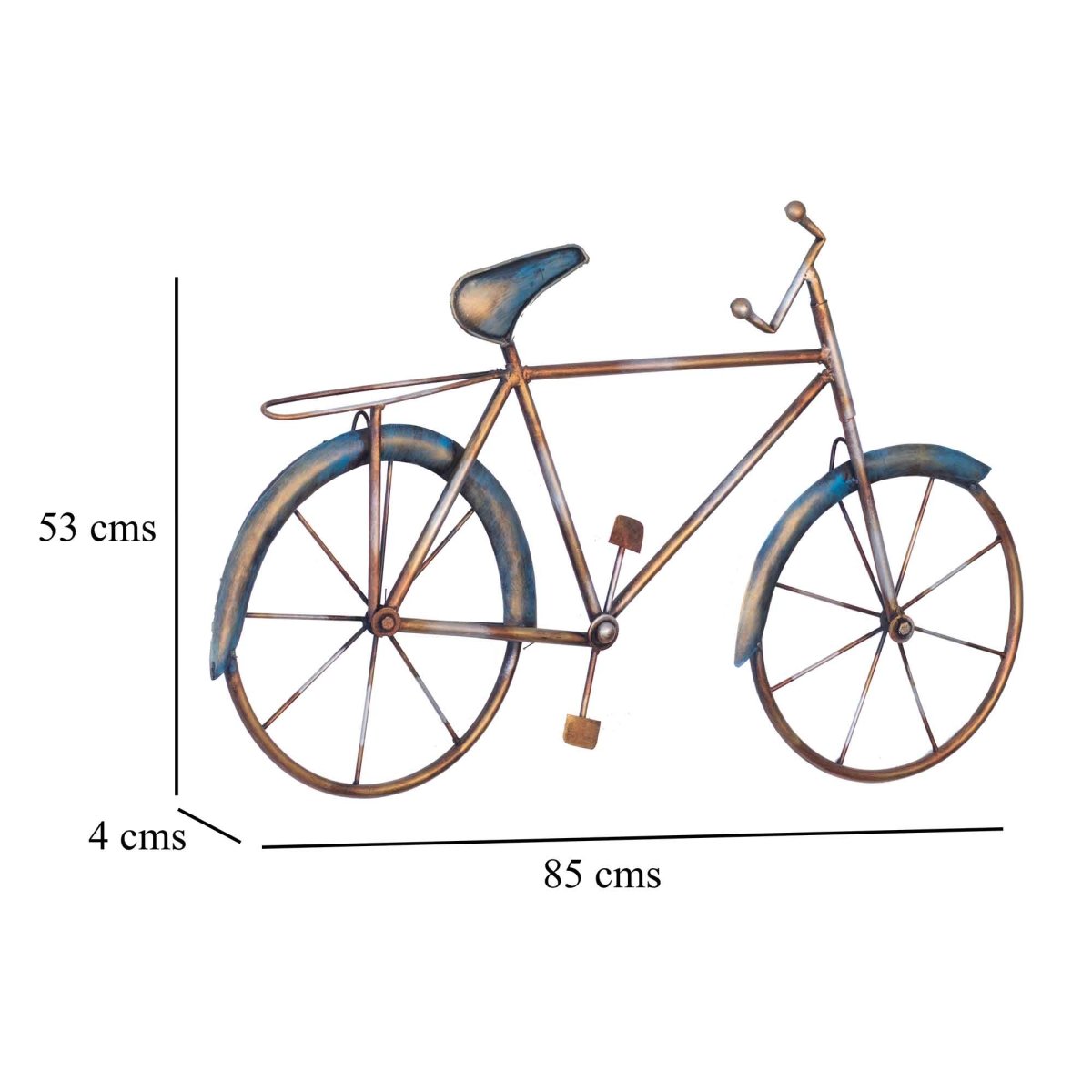 Kezevel Cycle Metal Wall Decor - Metallic Cycle Wall Art in Antique Bronze Silver Blue, Wall Hangings for Home Decor, Living