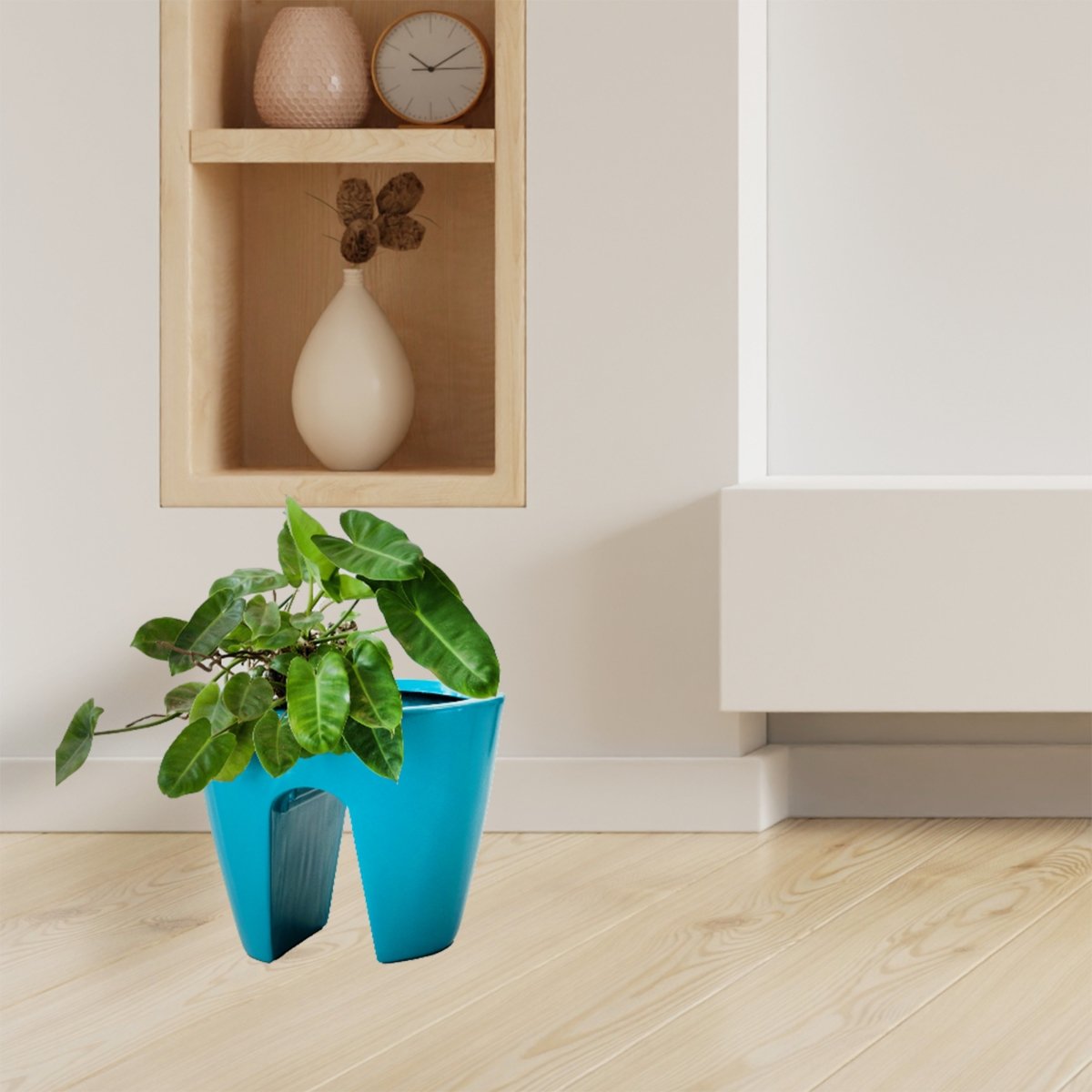 Kezevel Indoor Outdoor FRP Planters - Conical Railing Planter, Matte Faux Flower Pot Lightweight Durable for Home Décor