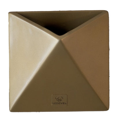 Kezevel Indoor Outdoor FRP Planters - Lightweight Durable Gold Finish Vertical Wall Flower Pot, Wall Planter for Home Décor