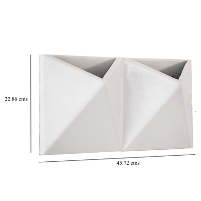 Kezevel Indoor Outdoor FRP Planters - White, Wall Flower Pot, Lightweight Durable Vertical Wall Planter for Garden Home Décor