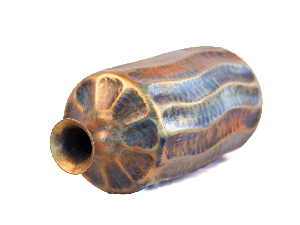 Kezevel Metal Antique Floor Vase -Multicolour Metal Long Flower Vases for Living Room Corner, Room, Foyer Decor, Home Decor