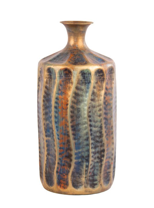 Kezevel Metal Antique Floor Vase - Multicolour Metal Long Flower Vases for Living Room Corner, Room, Foyer Decor, Home Decor