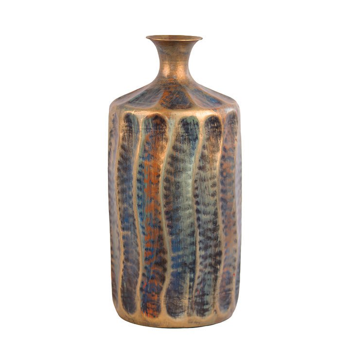 Kezevel Metal Antique Floor Vase - Multicolour Metal Long Flower Vases for Living Room Corner, Room, Foyer Decor, Home Decor