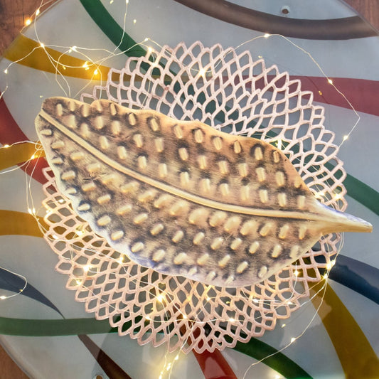Kezevel Metal Decorative Platter Tray - Handcrafted Antique Golden Leaf Platter Tray for Home Decor, Candle Flower Decor, Size 40.64X17.78X3.81 CM - Kezevel