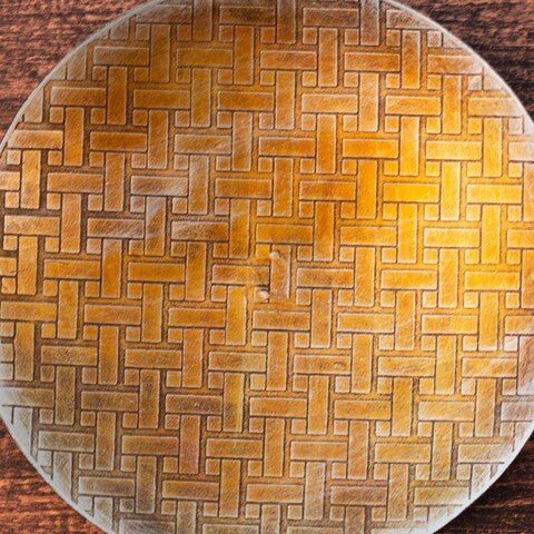 Kezevel Metal Round Wall Decor - Wall Hanging Metallic Brown Metal Wall Art in Wood Frame for Living Room, Foyer, Home Decor