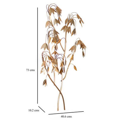 Kezevel Metal Tree Wall Decor - Metal Wall Art in Shiny Golden Finish Metal Wall Hangings for Foyer, Room Decor, Home Decor