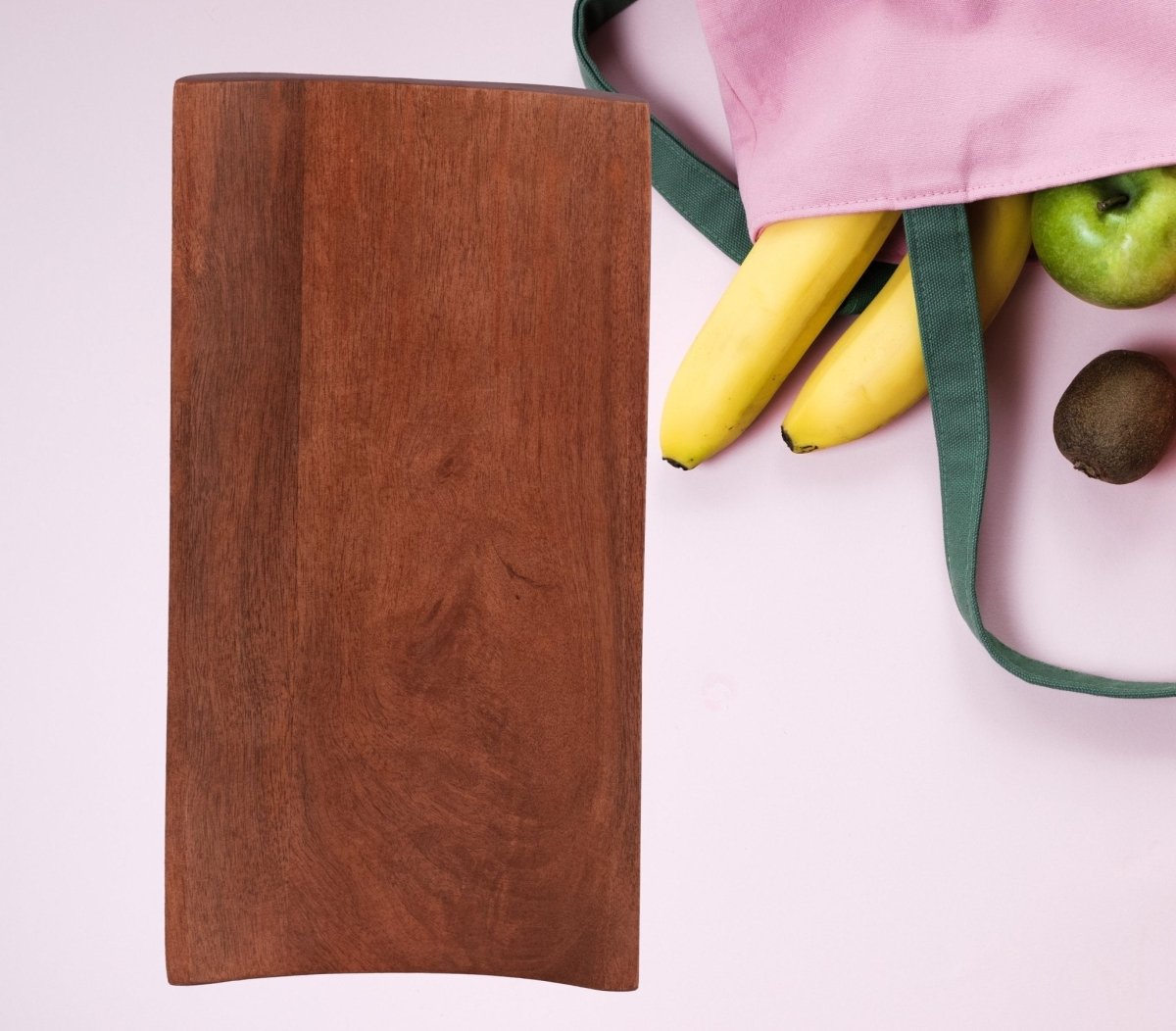 Kezevel Wooden Serving Platter - Rectangular Natural Acacia Wood Platter, Kebab Serving Platter, Starter Plate for Serving